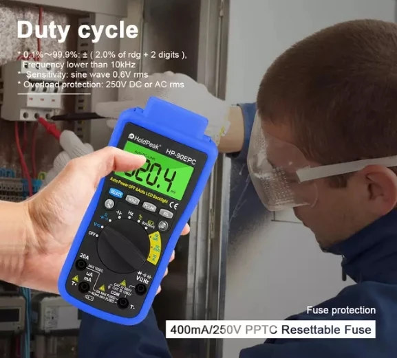 HoldPeak  HP-90EPC Multimetro Auto Range Digital Multimeter Meter with USB Cable to connect PC and Output & Record Data