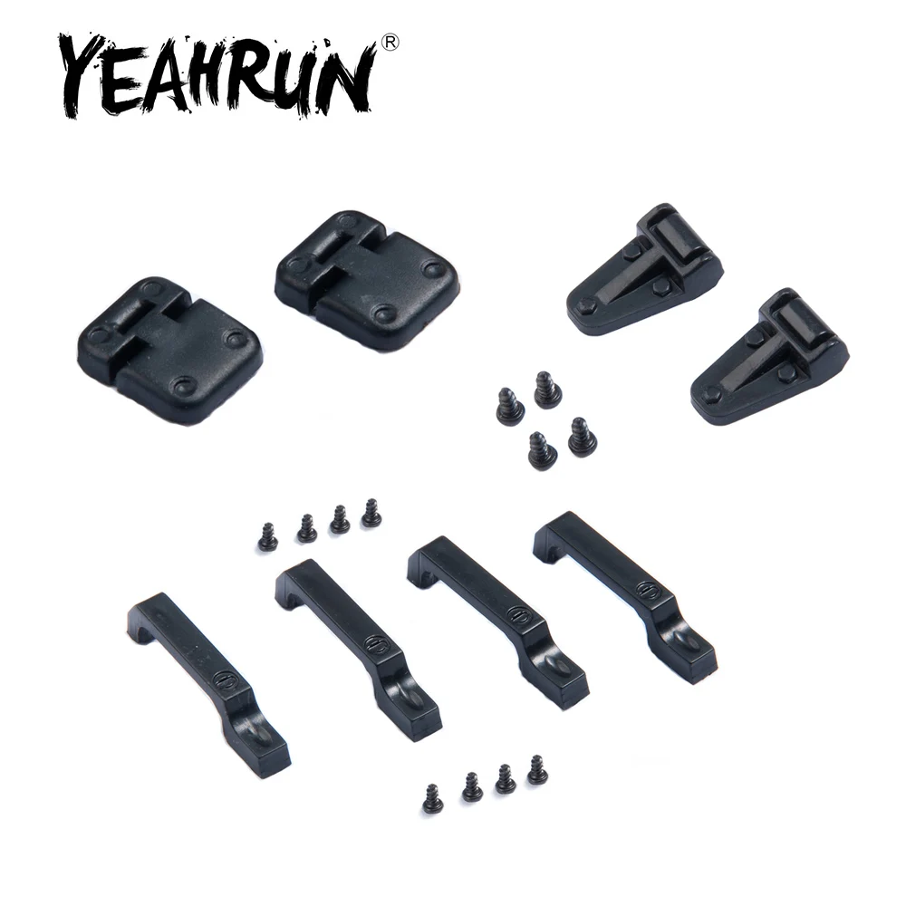 YEAHRUN ABS Plastic Car Door Hinges Door Handles Engine Cover Hinge For TRX-4 TRX4 Defender 1/10 RC Crawler Car Upgrade Parts