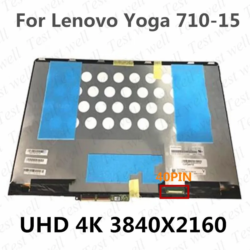 

For Lenovo Yoga 710-15 710-15IKB 710-15ISK Touch Screen Display Assembly with Frame bezel 3840*2160 4k UHD 40pin