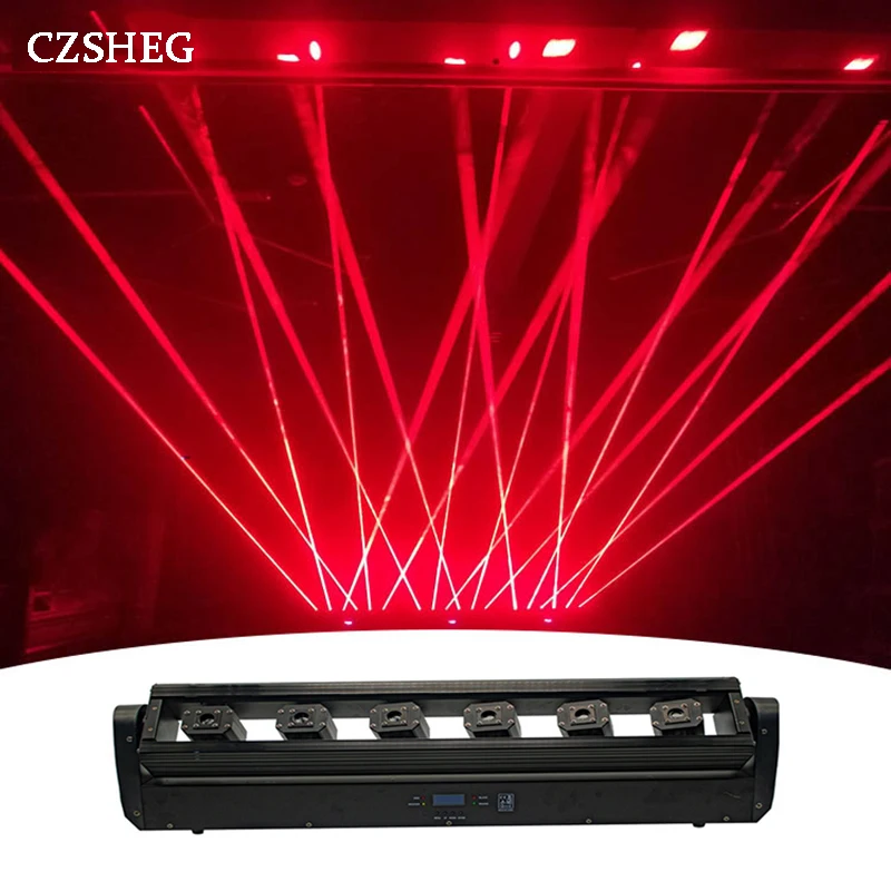 

Newest 150W RGB Full Color Six Eyes Moving Head Laser Light Professional Stage Laser Projection Lamp For DJ Disco Party Club Bar