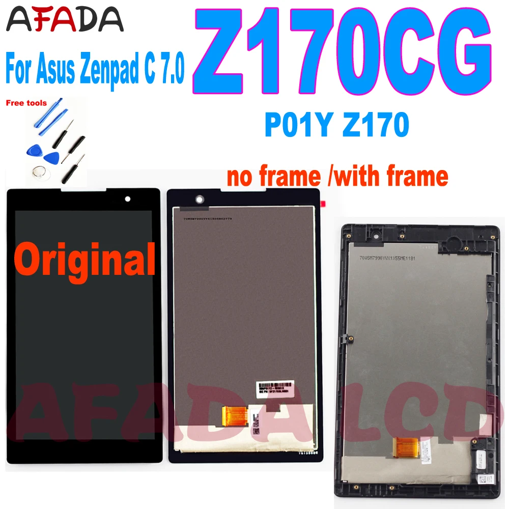 For Asus Zenpad C 7.0 Z170CG P01Y Z170 LCD Display Touch Screen Digitizer Assembly with Frame Screen Replacement