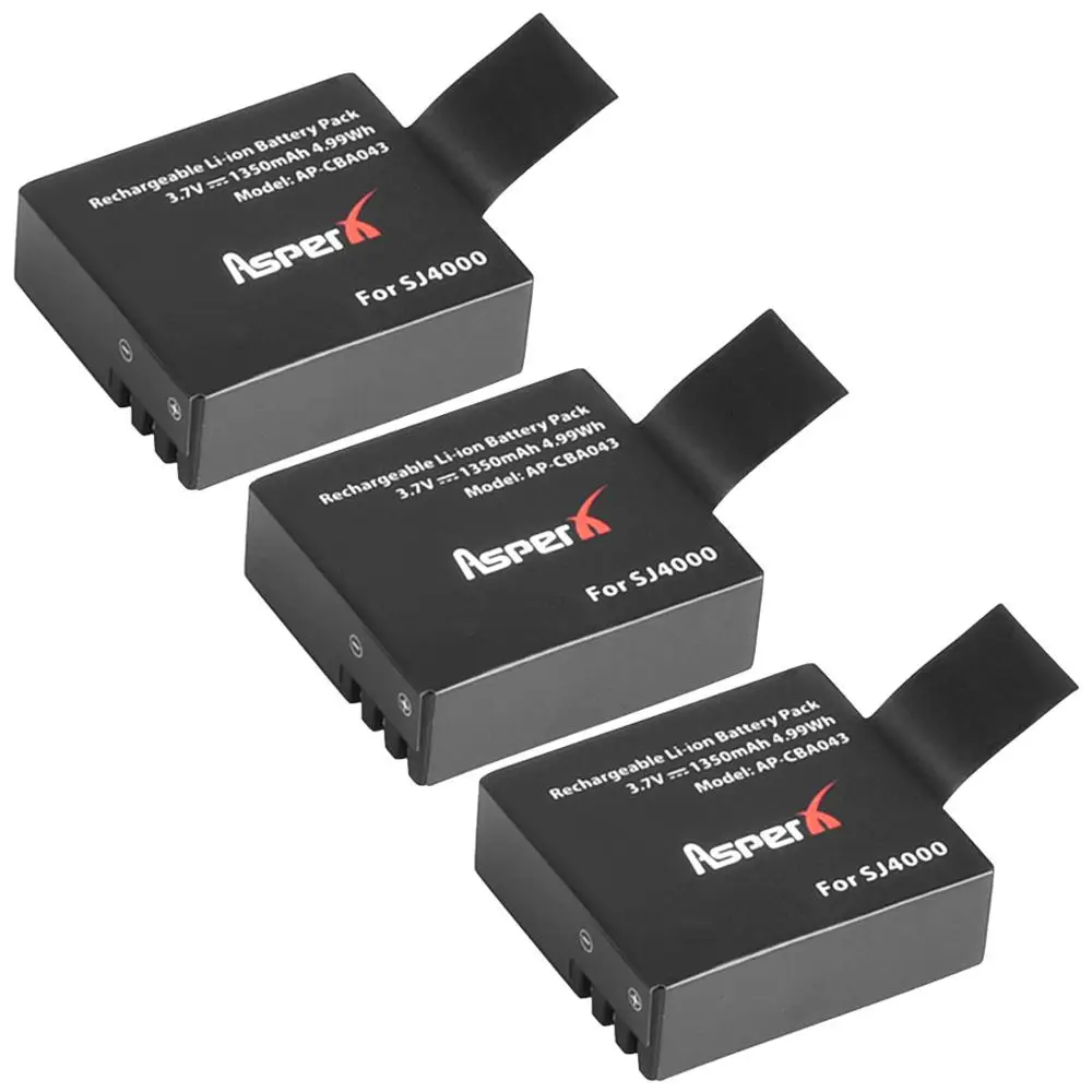 Аккумулятор и зарядное устройство для EKEN H9R H8 H8R SJCAM SJ4000 WIFI SJ5000 SJ6000 Sj5000 WIFI M10 SJ7000 SJ8000 SJ9000, 1350 мАч