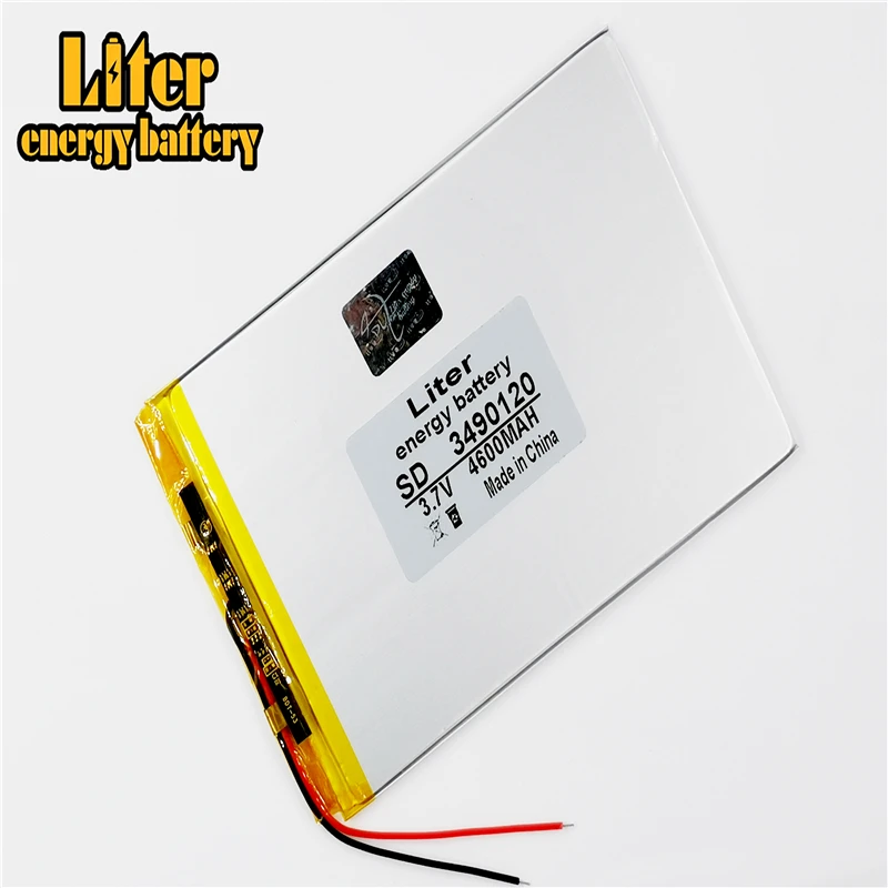 3.7Vแบตเตอรี่ลิเธียมแท็บเล็ตโพลิเมอร์แบตเตอรี่3490120 4600Mahแท็บเล็ตPC MP5/E-Book/PDA/Power Bank Recharg
