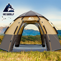 New Outdoors 3-4 People Automatic Family Tent Big Space Beach Tents Thickened Rainproof Camping Tent Carpas De Camping