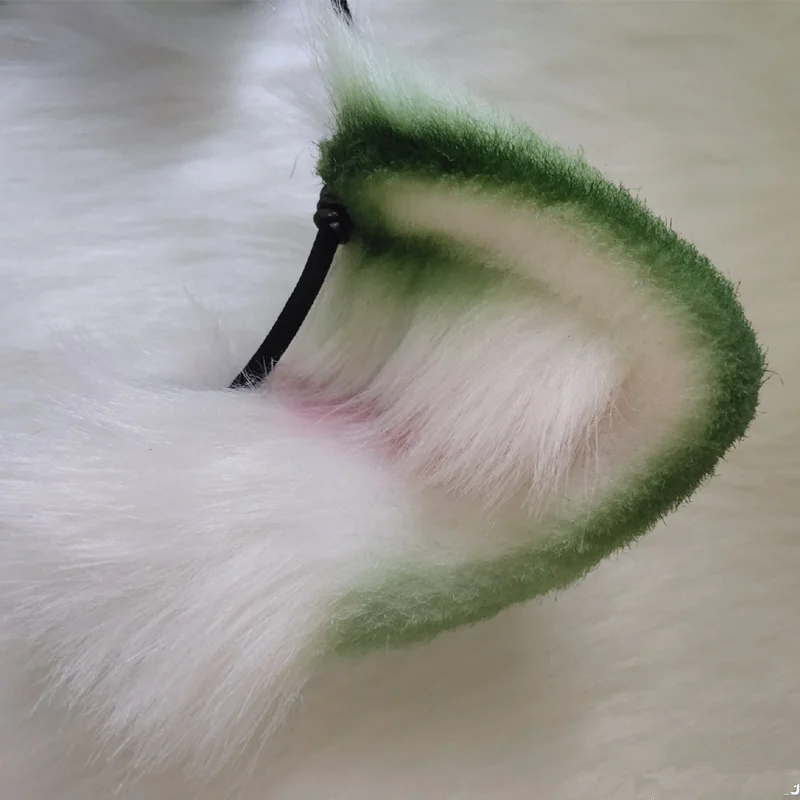 New Lovely Honey Green Color Cat Ears Beast Animals Ears Hairhoop HeadwearHalloween Accessories Party Lolita Cosplay Handmade