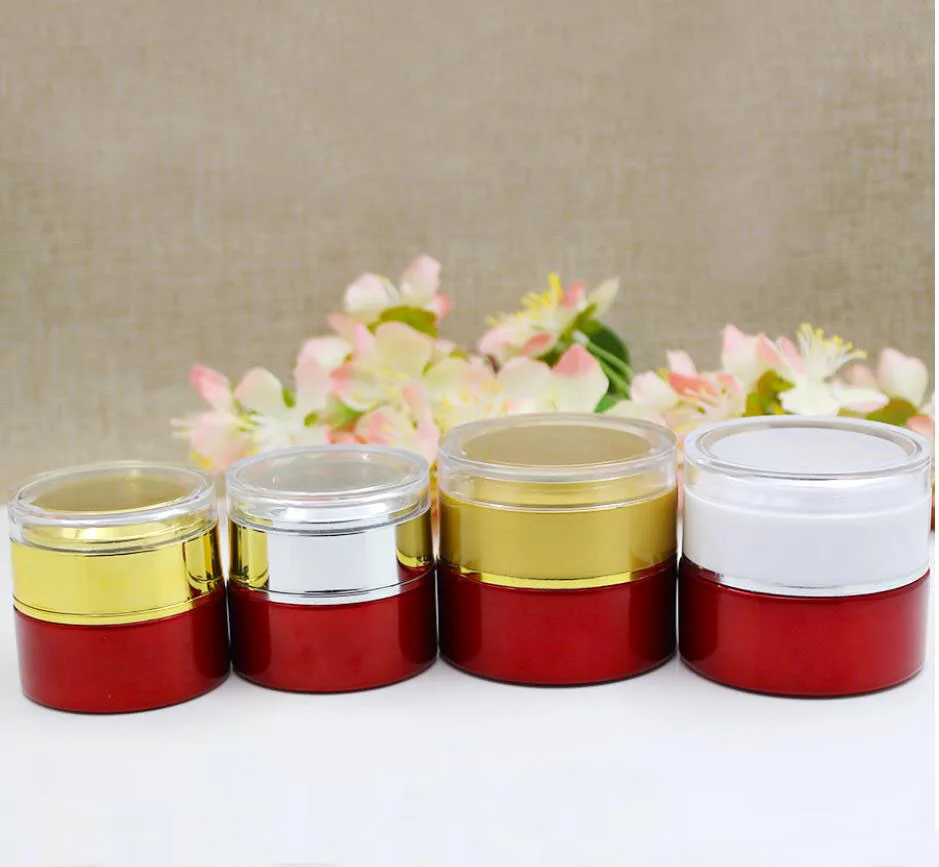 

20G red glass cream jar,cosmetic container,,cream jar,Cosmetic Jar,Cosmetic Packaging,glass bottle