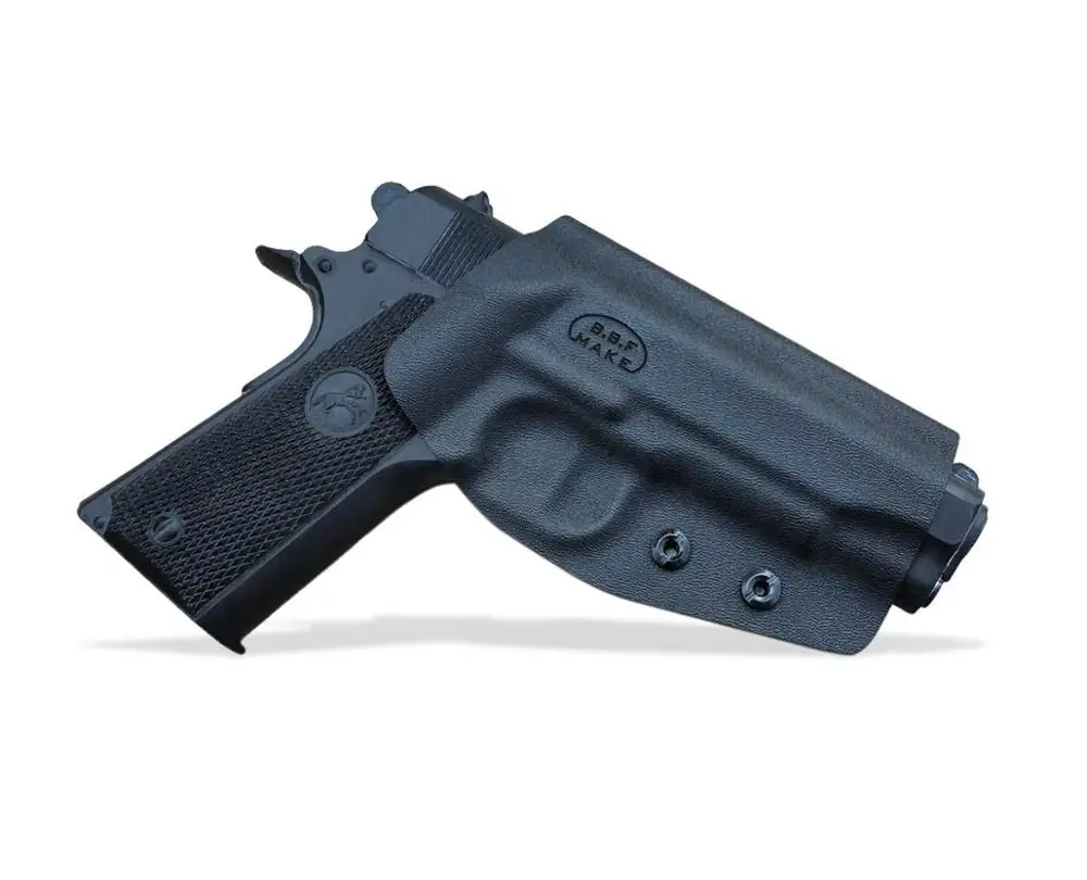 BBF Make OWB KYDEX Holster Fit: Colt Commander 1911 .45 9mm 4.25 / 4.5 Inch PT 1911 Gun Holster Belt Outside Carry Pistol Case