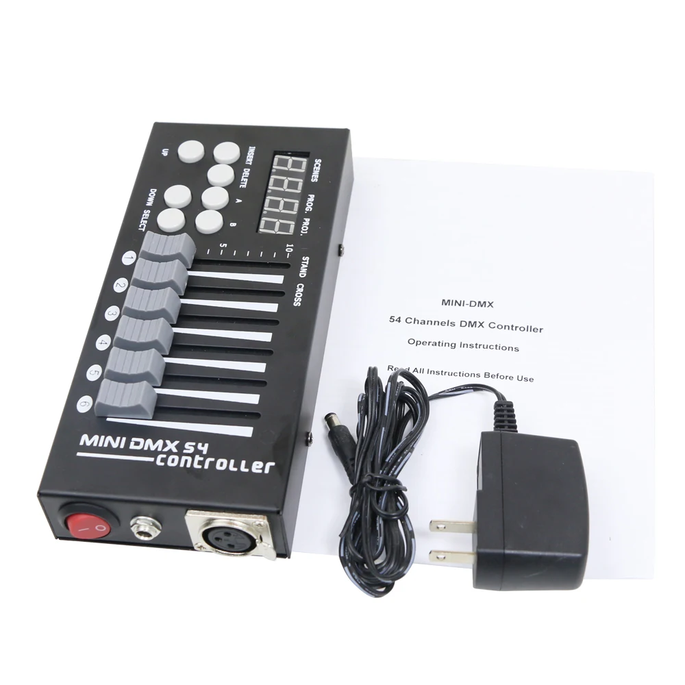 54ch dmx console controlador de iluminação palco dmx512 cabeça movente led par discoteca dj controlador para dmx luz palco par festa mostrar