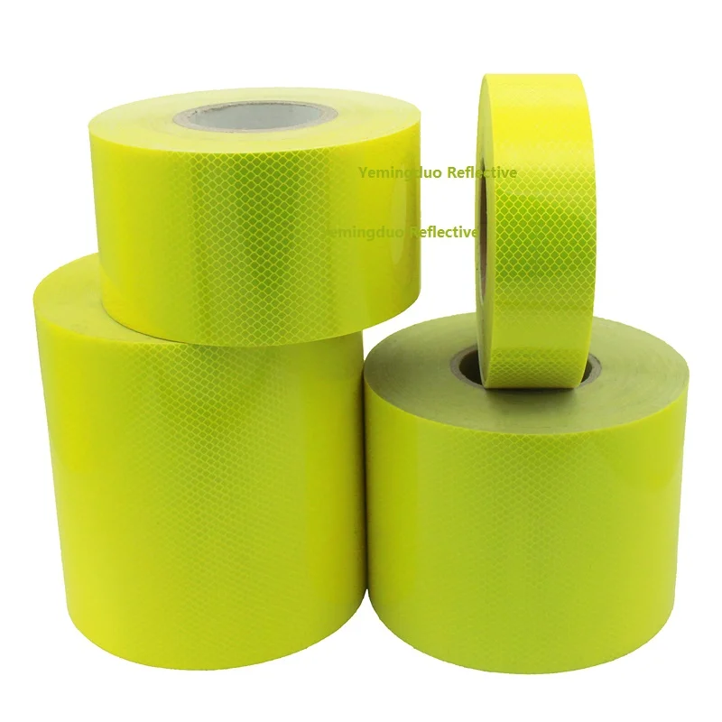 High Visibility Super Strong Reflective CarDecoratiive Sticker Fluorescent PET Self-adhesive Tape Road Traffic Warning Sign