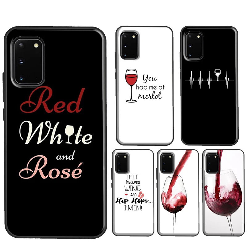 Cool Red Wine Glass Phone Case For Samsung S10 Plus S8 S9 S20 FE S22 S21 Ultra Note 10 Plus Note 20 Ultra