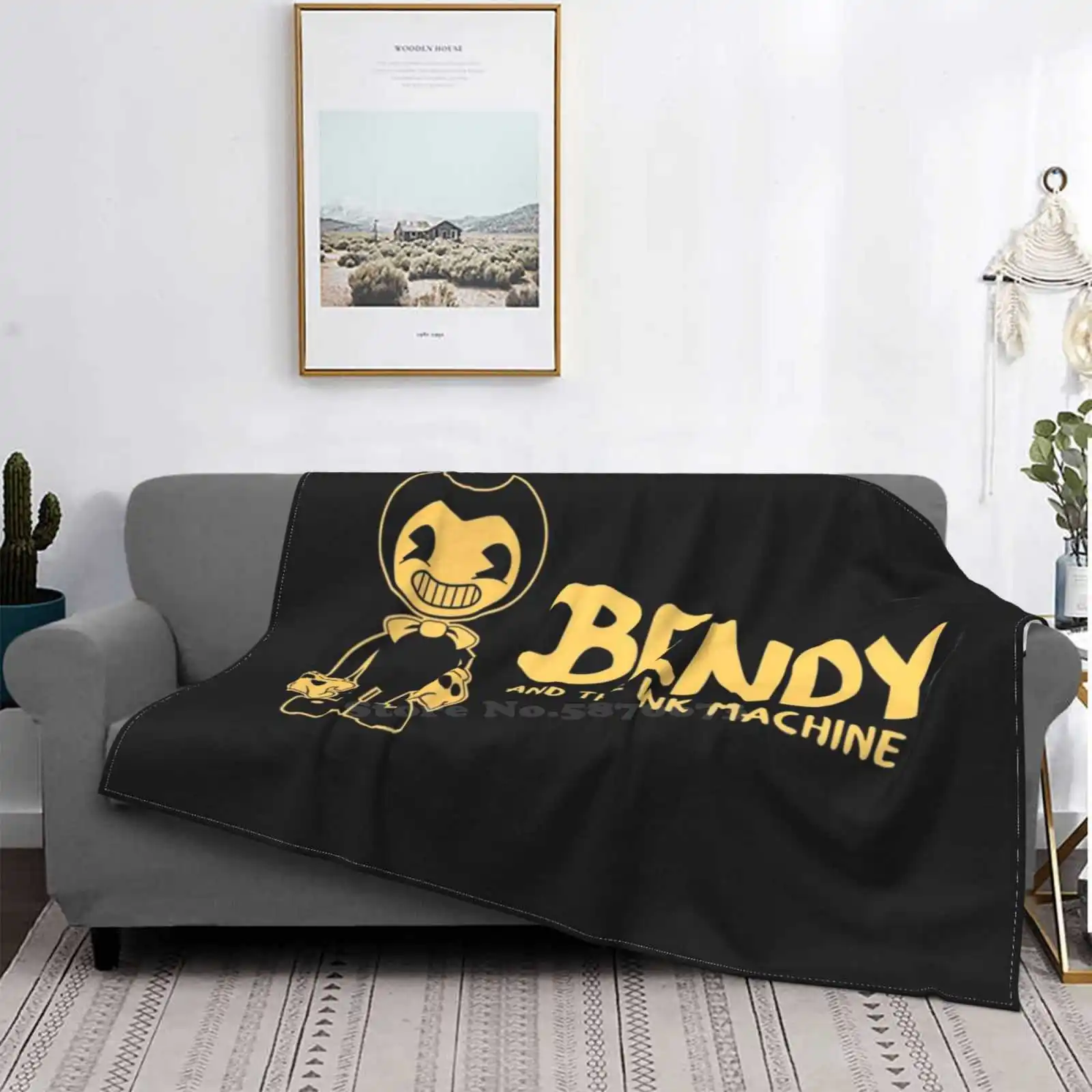 Bendy Horror New Arrival Fashion Leisure Warm Flannel Blanket Bendy Gijinka Bendy The Ink Machine Horror Game Horror Game