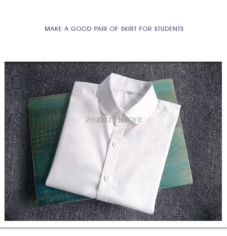 Boys Girls Formal Dress Shirt Brand Fashion Long Sleeve White Shirt for Big Boys School Children Performance Clothing Blouse