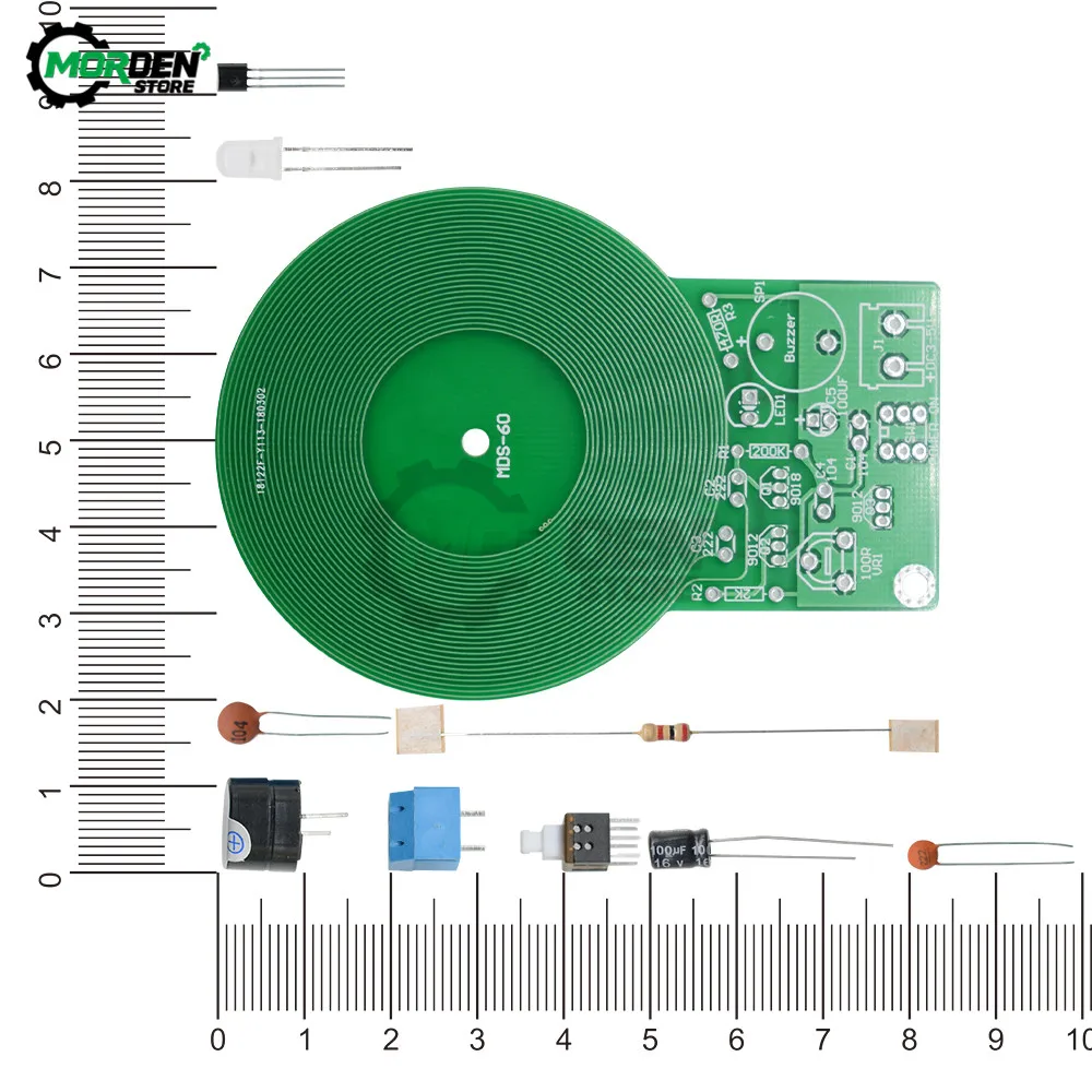 DC 3V-5V Metal Detector Kit Kit elettronico 60mm sensore senza contatto scheda modulo fai da te parte elettronica Metal Detector Kit fai da te