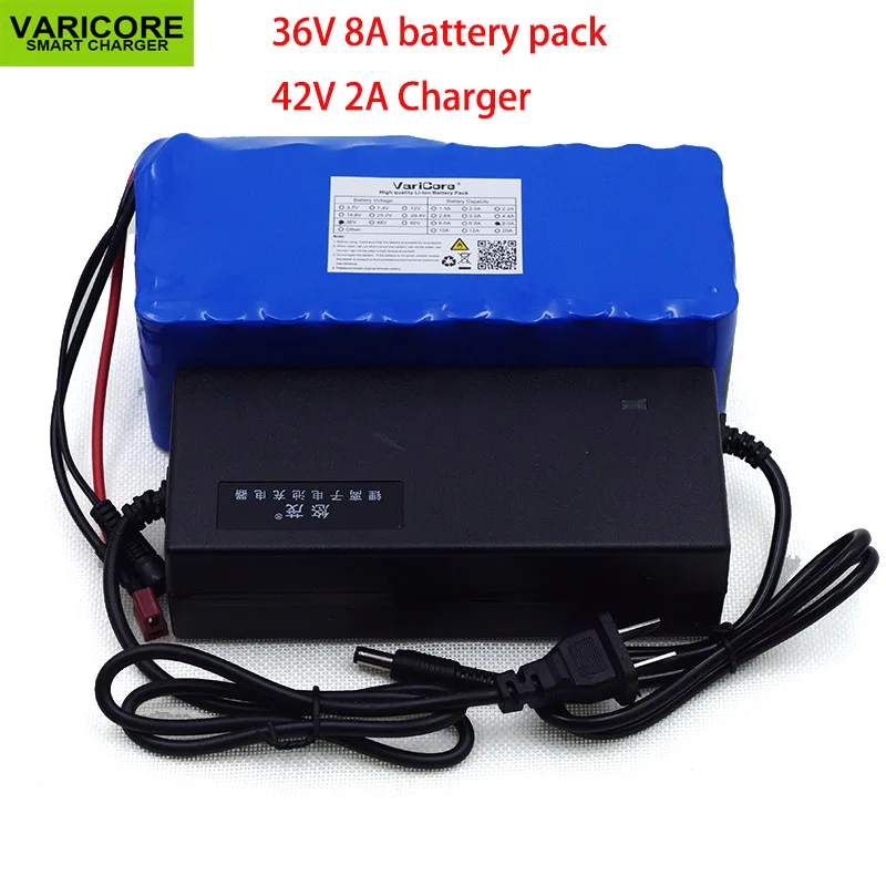 36V 8Ah 10S4P 500w 18650 Rechargeable battery pack ,modified Bicycles,electric vehicle 36V Protection with BMS+42V 2A Charger