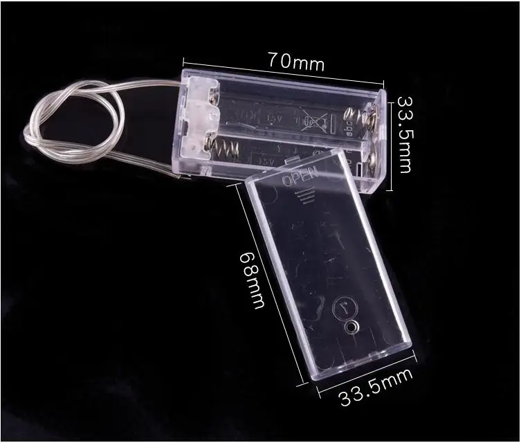 MasterFire 20 قطعة/الوحدة 2X1.5 فولت AA حامل البطارية صندوق تخزين حاوية مع التبديل الرصاص 2 فتحات 2A AA 3 فولت بطاريات غطاء