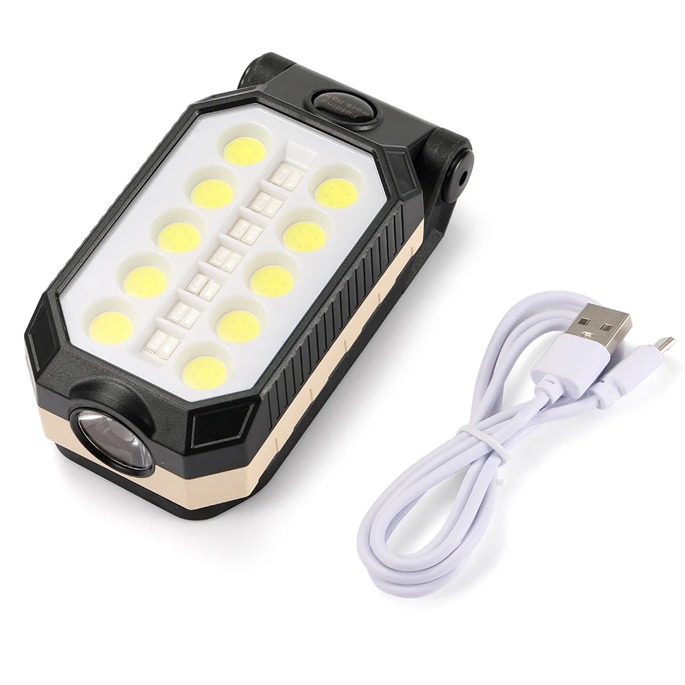 Nuova torcia da lavoro portatile COB torcia da campeggio pieghevole con ricarica USB LED con lampada di ispezione Design magnete