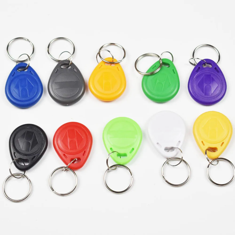 

100pcs/bag RFID key fobs 125KHz EM4305 T5577 proximity ABS tags read and write rewritable duplicator copier access control