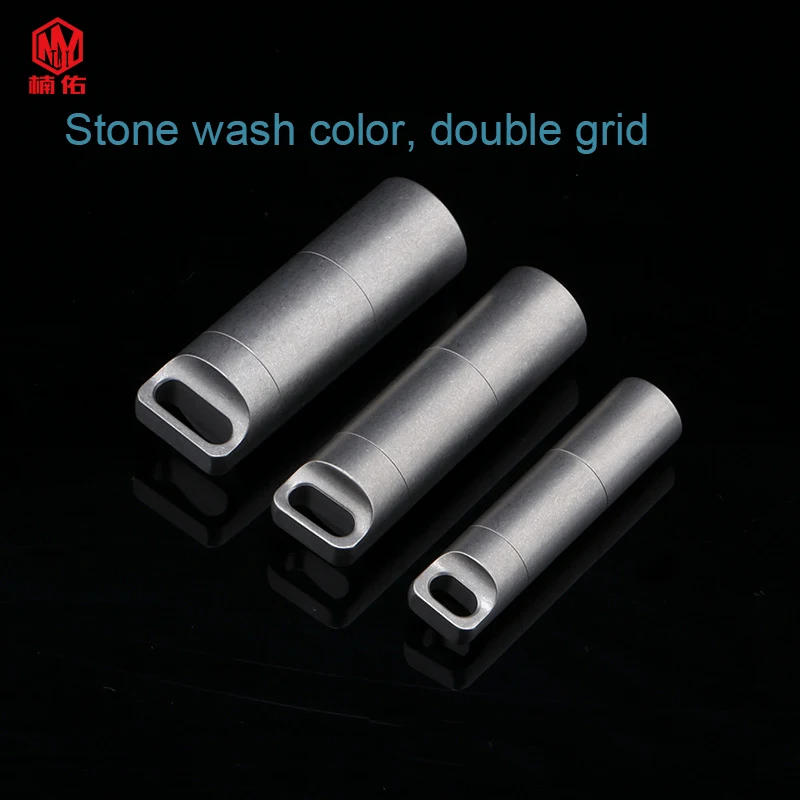 1PC Titanium Alloy EDC Tool Portable Waterproof Medicine Bottle First Aid Multifunction Pill Box Small Arrangement Container