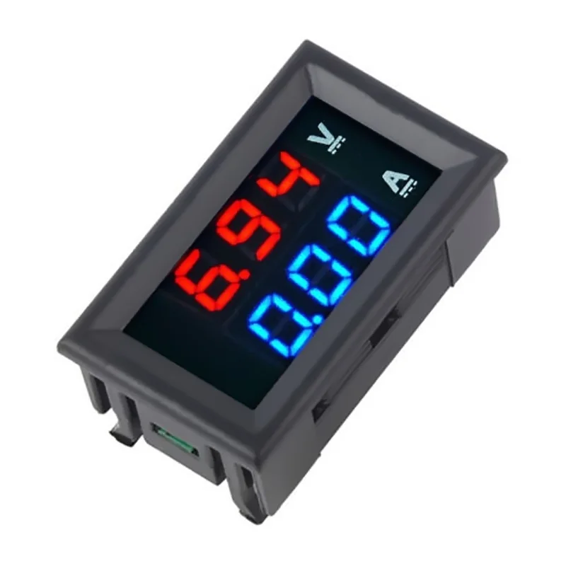 Pantalla Led Dc 100v 10a Tester Amp Dual Digital Azul Rojo Led para electromóvil motocicleta coche Volt Meter Gauge Voltmeter amperímetro