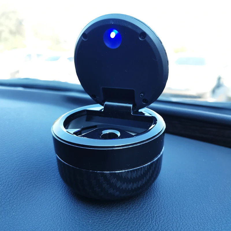자동차 재떨이 Cenicero 재떨이 Coche Creativos Portatil Cigar Anti Humo Iqos Home Con Tapa 야외 Sin 럭셔리 인테리어 Led