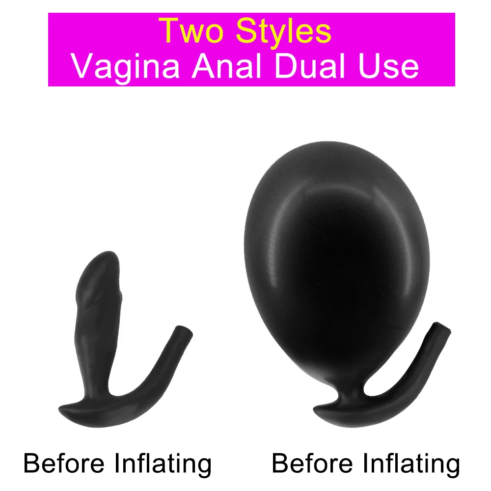 Inflatable Anal Plug Pump Dilator Butt Plug Dildo Prostate Massager Anal Expander Stretcher Adult Products Sex Toys for Women
