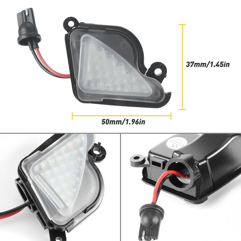 2X 6000K biały CANBUS LED pod korzystając z łączy z boku światło lustrzane kałuża lampy dla Skoda Octavia Mk2 Mk3 5E 2012-2019 1Z fazy 2 znakomity