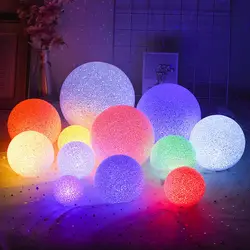 8/10/12/14CM Magic Crystal Ball Color Changing LED Night Light Toy Ball Halloween Party  Festival Table Lamp Room Decoration