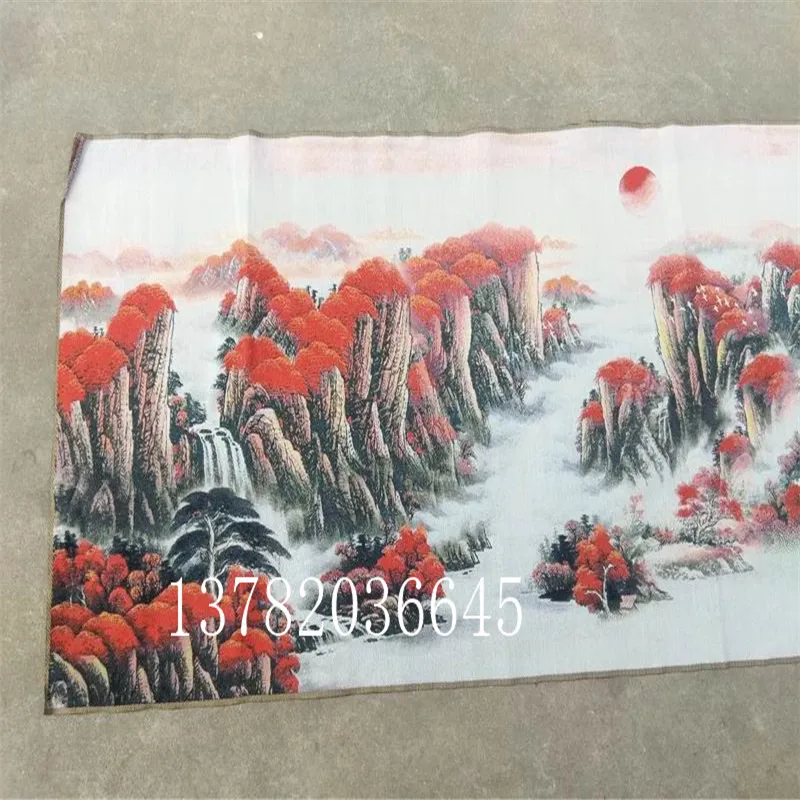 Chinese Handmade Silk Embroidery Painting  Rivers And Mountains Are Like Pictures