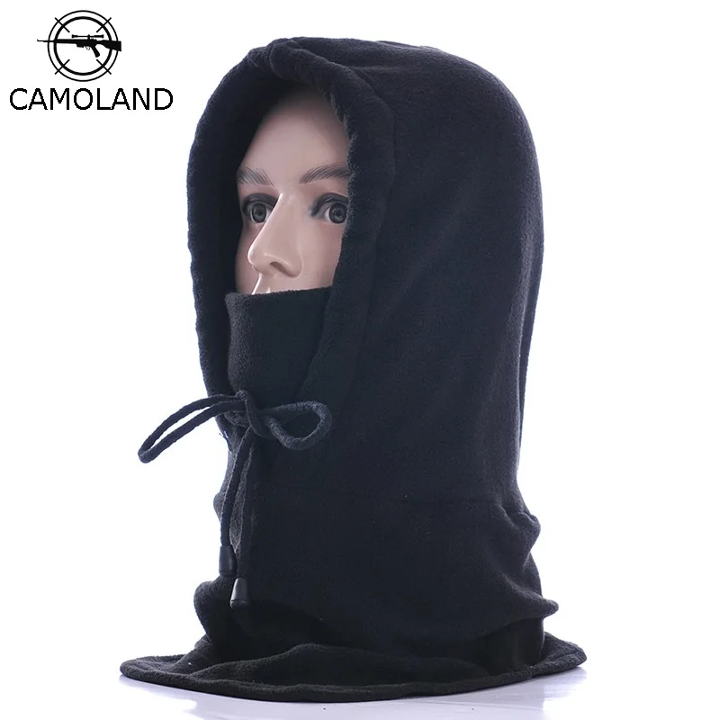 

CAMOLAND Winter Warm Fleece Hat Women Mens Balaclava Thermal Caps Windproof Ski Skating Hat Scarf