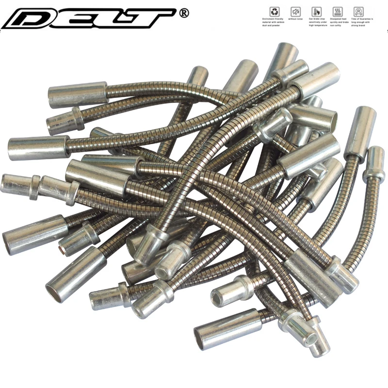 DELT 10 pcs Bicycle V Brake Wire Tube,Mountain Folding Bike Cable Tube, Guide Hose Pipe Stainless steel Parts