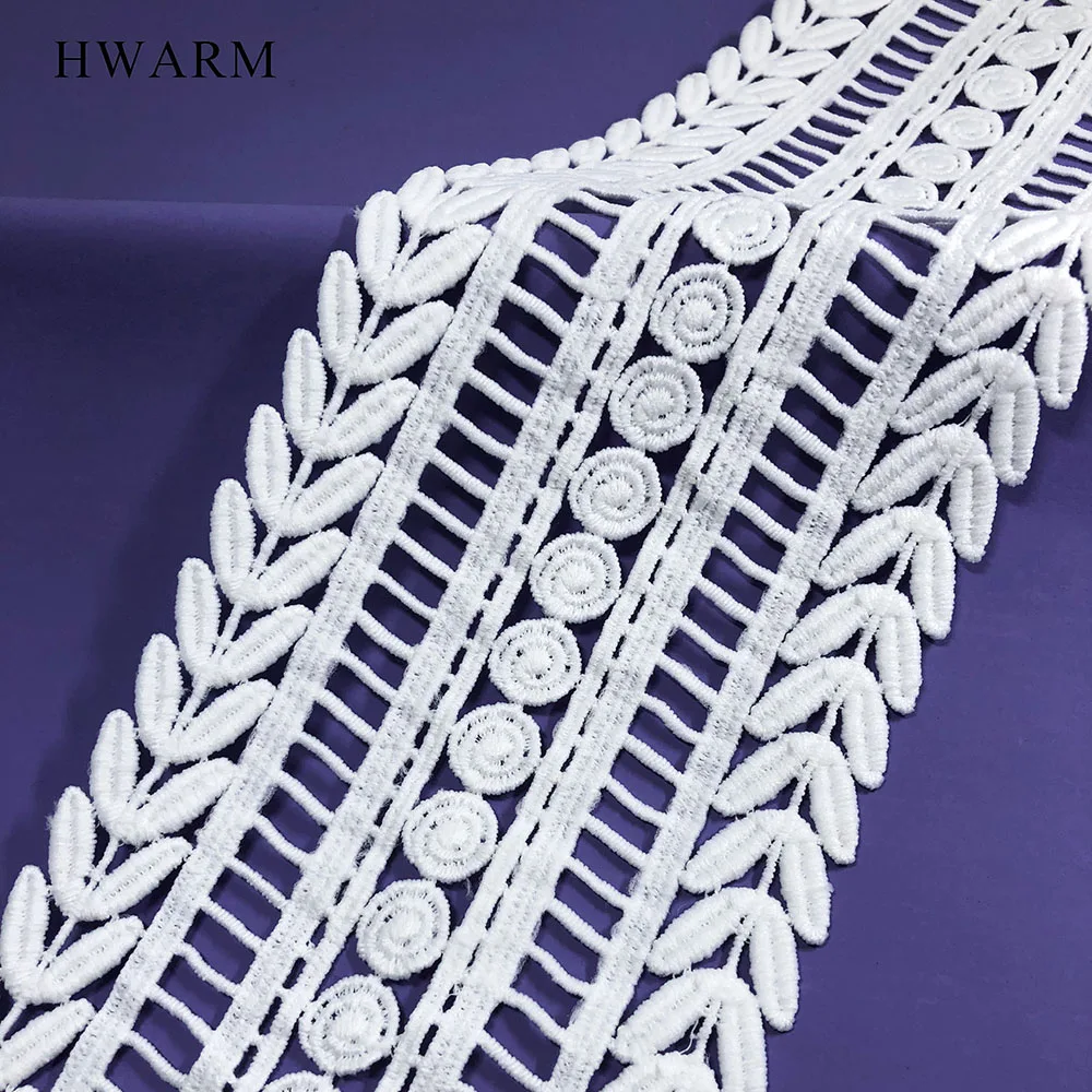 10yard White African Lace Fabric Ribbon 11.1cm Relative Ear Wheat High Quality Arts Craft Sewing Trim Wedding Dress Accessories