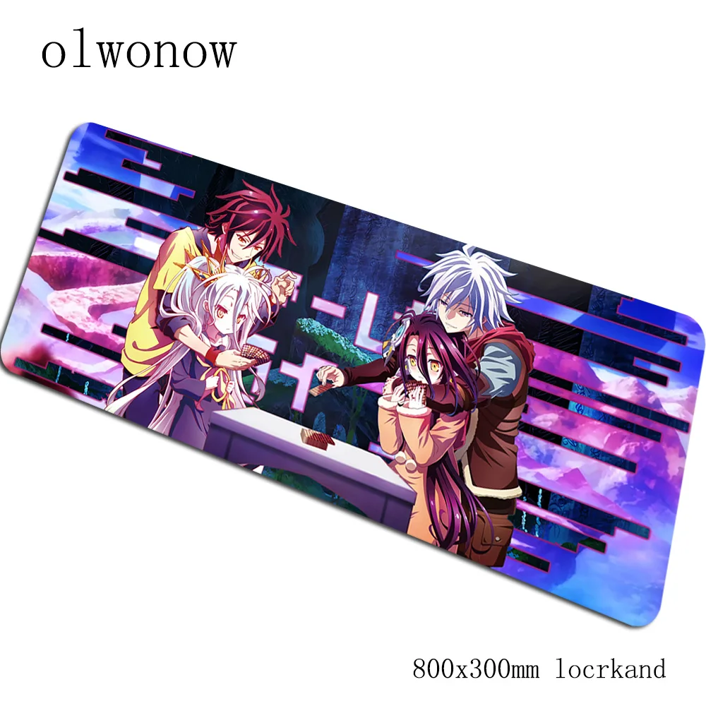 No Game No Life mousepad 900x400x3mm gaming mouse pad locked edge