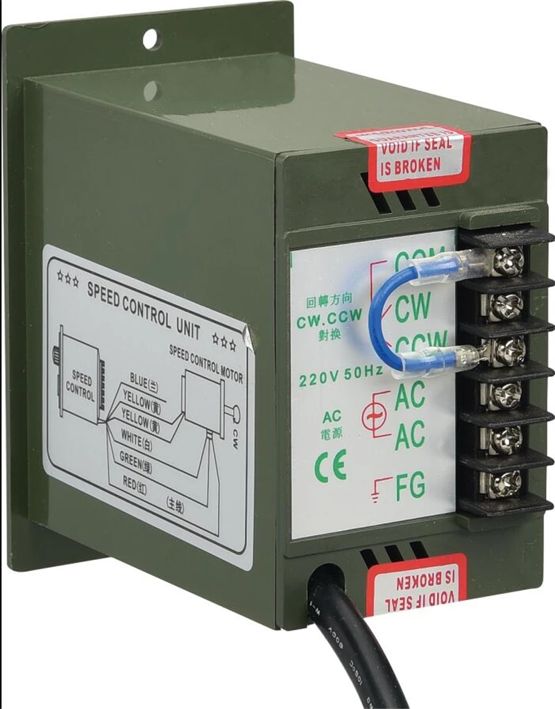 Sterownik US-52 AC 220V 6W 15W 25W 40W 60W 90W 120W 180W 200W 250W regulowana prędkość odwrócona CW CCW silnik sterujący mechaniczny