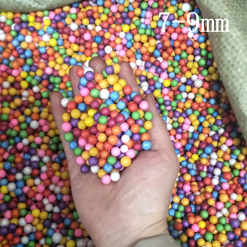 200g 6-8mm Bright colour Foam beads mini colored round foam balls Crystal Bottle decoration pillow/sofa filler