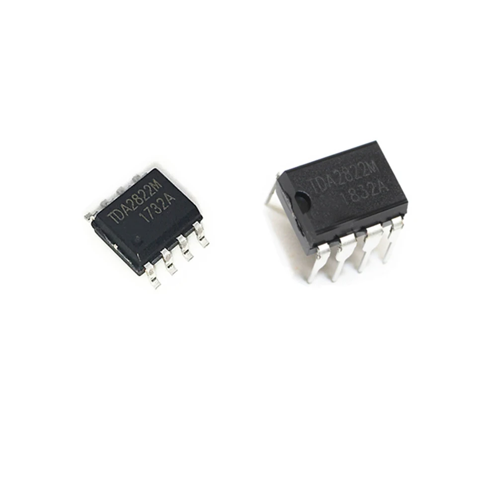 10Pcs/Lot  TDA2822M DIP8 SOP8 TDA2822 2822M DIP-8 SOP-8 DUAL LOW-VOLTAGE POWER AMPLIFIER SMD New Original Good Quality Chipset