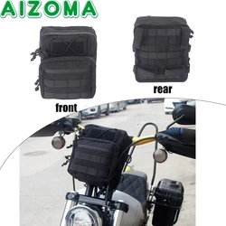 Club Style Utility Molle Traveller Bar Handlebar T-Bar Bag Handle Bags For Harley Dyna Street Bob FXBB Softail Sportster