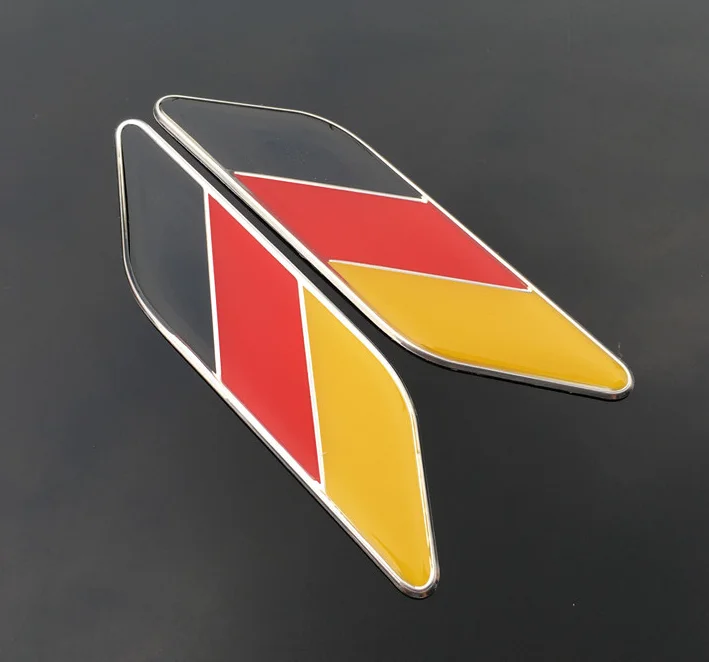 Paar Deutschland Flagge Auto Auto Fender Side Embleme Röcke Abzeichen Aufkleber Aufkleber