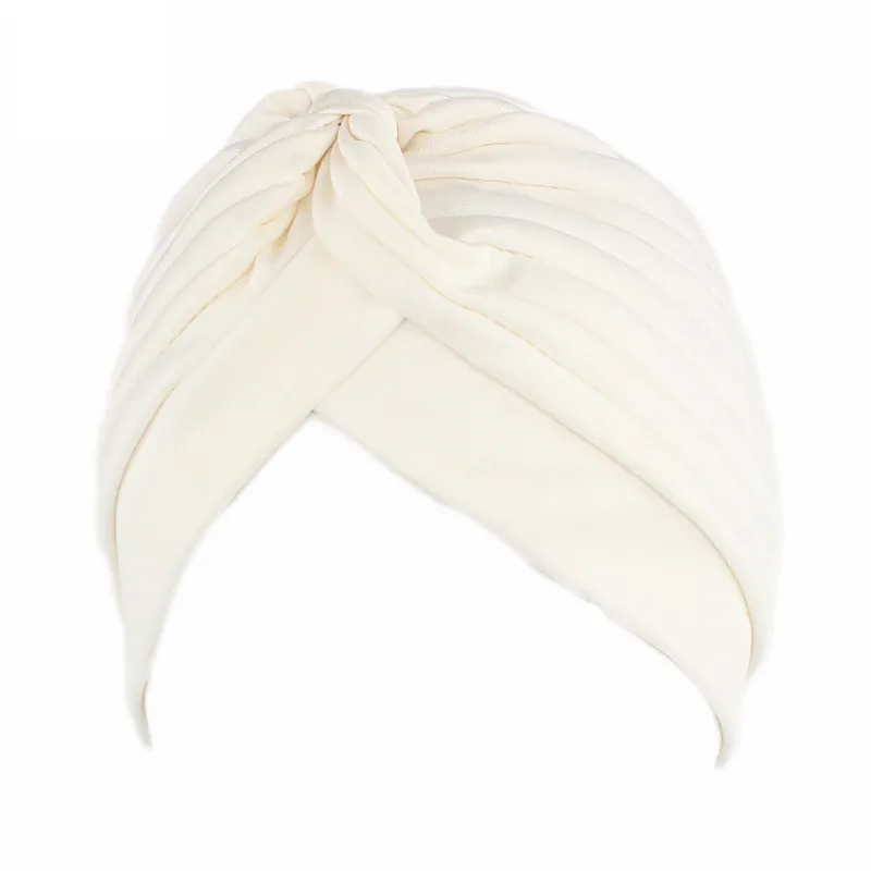 Neue Blume Dekoration Turban Einfarbig Für Frauen Mode Haar Tragen Kopf Wrap Damen Kopfbedeckungen Krebs Hüte Indien Kappe Bandana – Detail 9