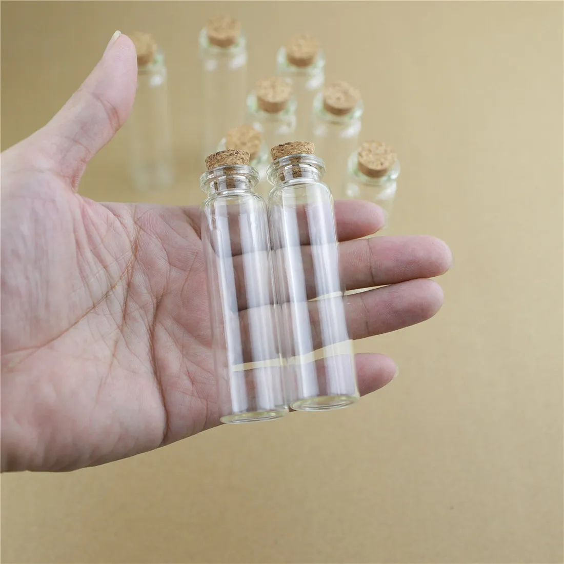 

24 Pieces 22*80mm 20ml Mini Glass Jars Cork Bottles Stopper test tube Tiny Jar Transparent Empty Small Glass Bottle Vial Storage