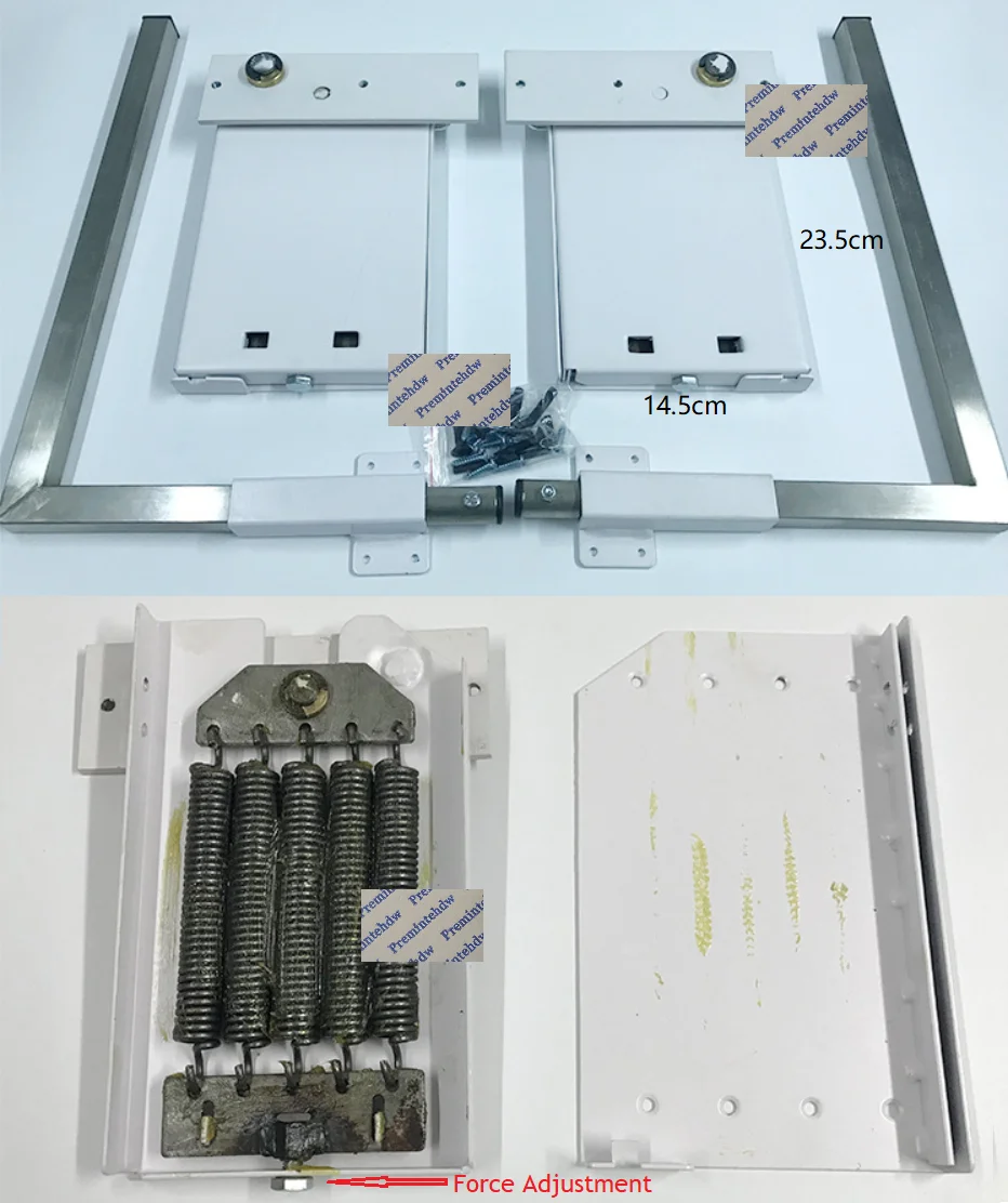 1Set Side Lift DIY Murphy Bed Hardware Kit 5 Springs Lifting Box & 2 Turn For Folding Legs