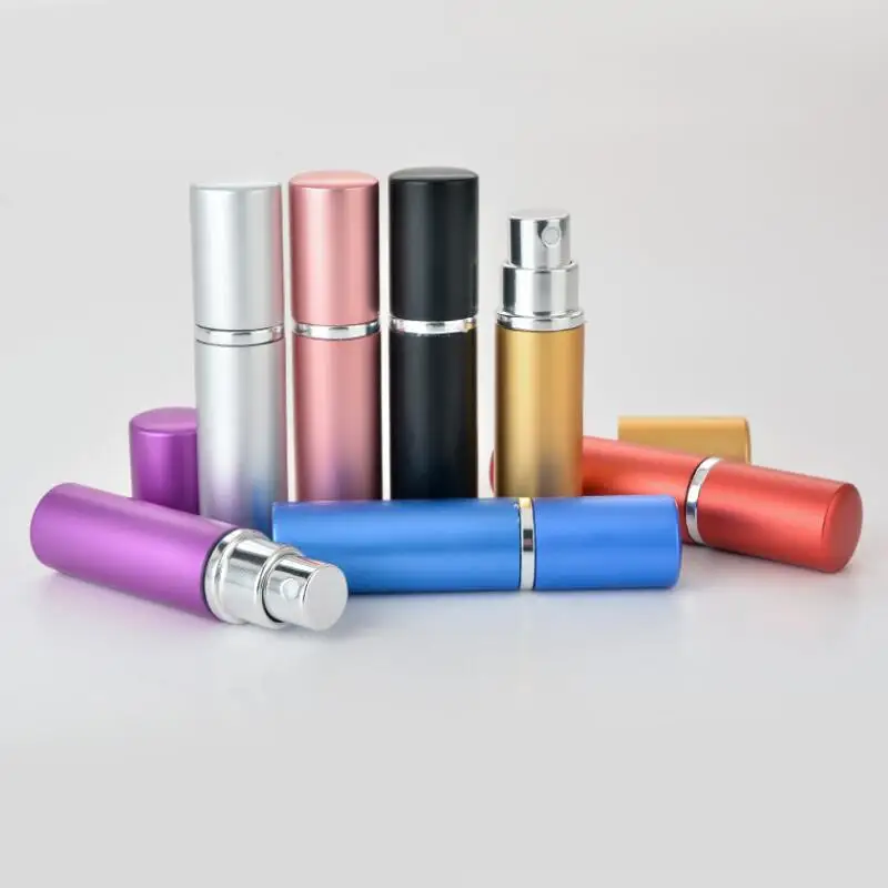 

Perfume bottle 5ml Aluminium Anodized Compact Perfume Aftershave Atomiser Atomizer fragrance glass scent-bottle LX8685