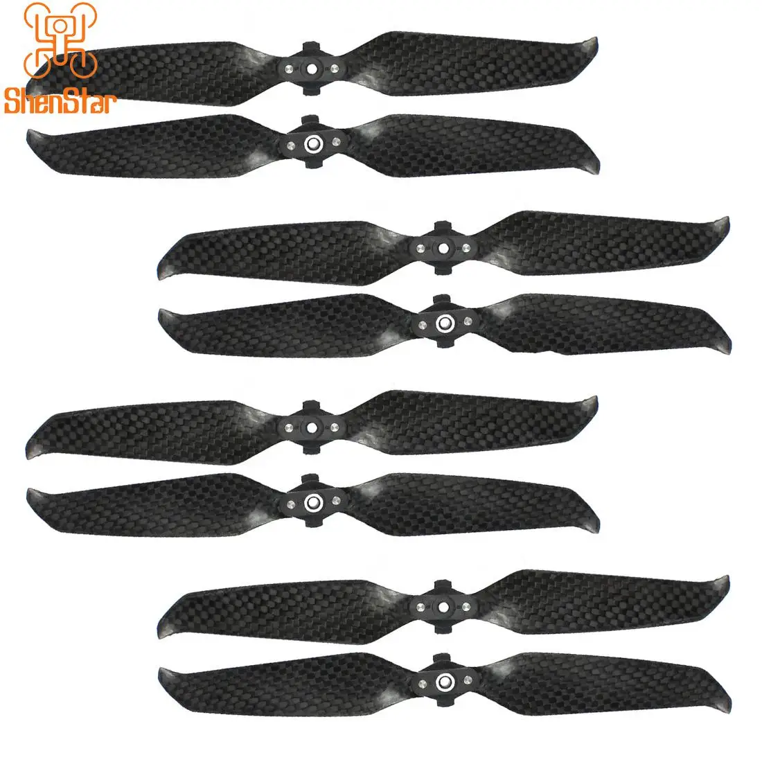 ShenStar 4Pairs for DJI Mavic Air 2 Plane Low Noise 2-blade Carbon Fiber 7238F Propeller Prop Spare Part Lower Power Consumption