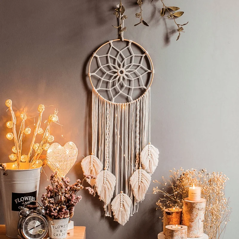 Tapiz colgante de pared de macramé, decoración artística Bohemia para el hogar, hermoso apartamento, dormitorio, boda, regalo del Día de la madre