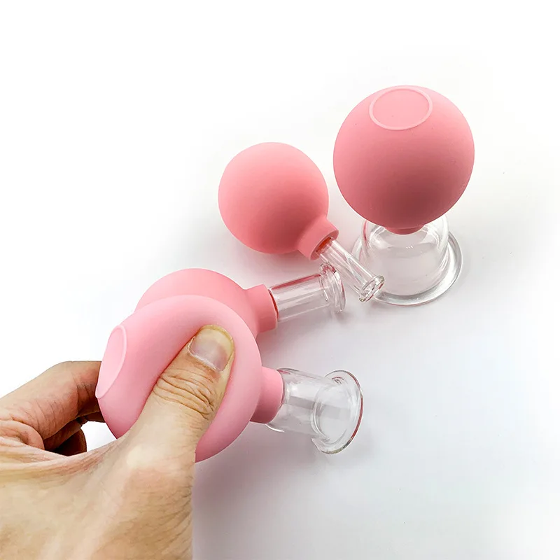 4PCS Vakuum Schröpfen Tassen Set Gummi Kopf Glas Anti Cellulite Massage Chinesische Therapie Gesichts Schröpfen Dosen Gesundheit Massage – Detail 6