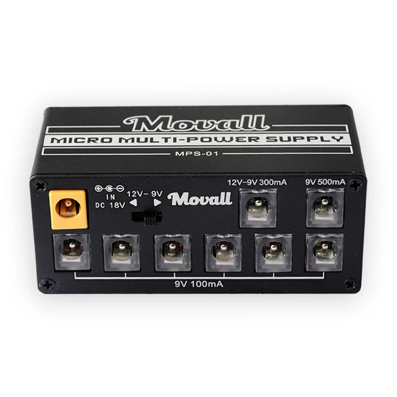 Movall Guitar Pedal Power Supply 8 Isolated Output Anti-interference 18W Different Output Guitar Effect Power Guitar Accessories