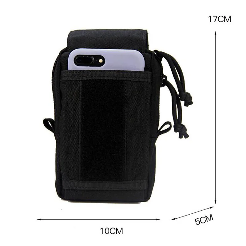 Tactical Multi-Purpose Utility Molle Pouch Waist Bag for Mobile Phone Belt Pouch Holster Cover Case EDC Pack Organizer Holder