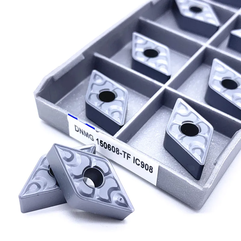 10PCS carbide insert DNMG150604 DNMG150608 TF IC907 IC908 carbide inserts CNC lathe turning cutter Tool turning insert