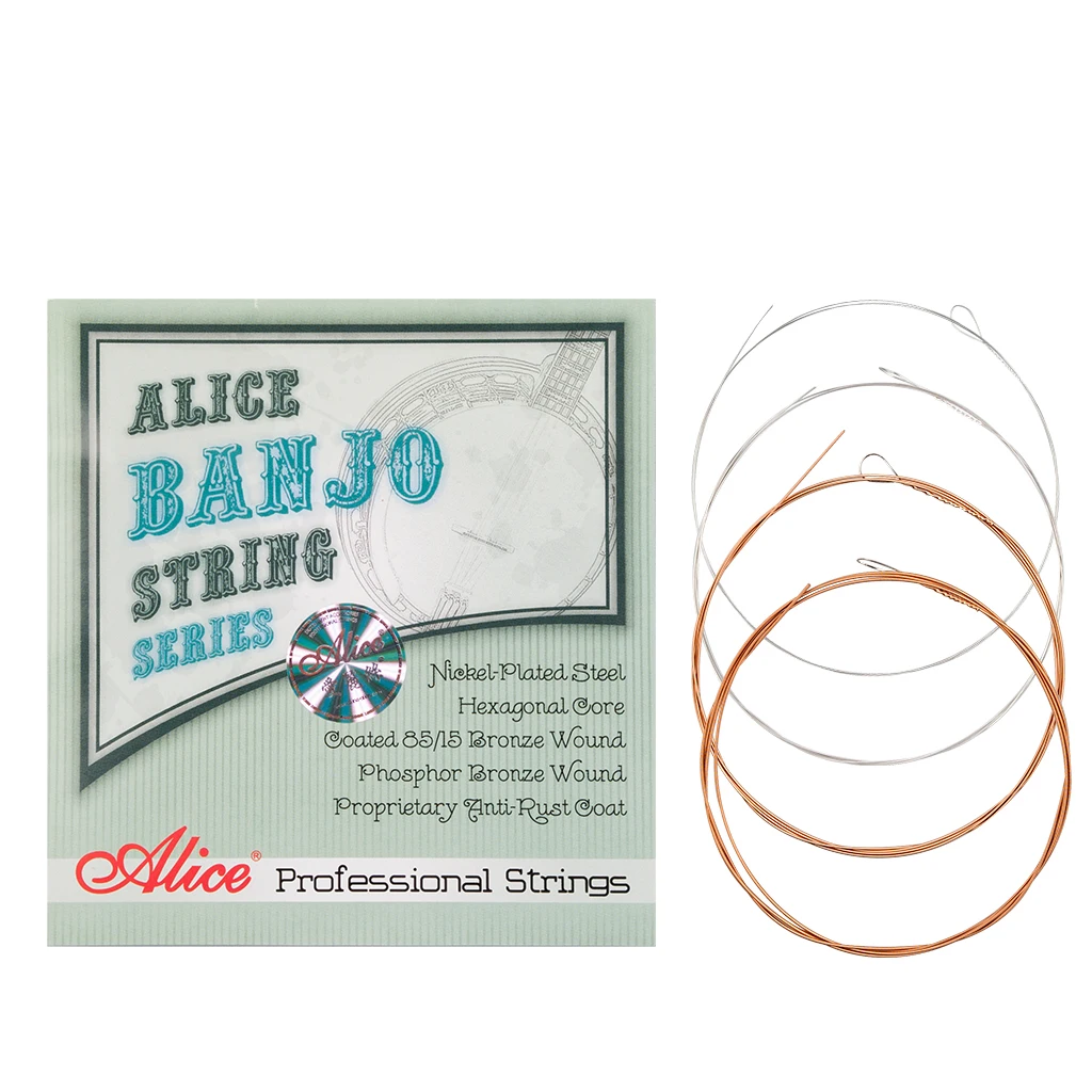 

Alice Banjo String AJ07 Strings 009 to 030 inch Plated Steel Coated Nickel Alloy Wound 1 SET