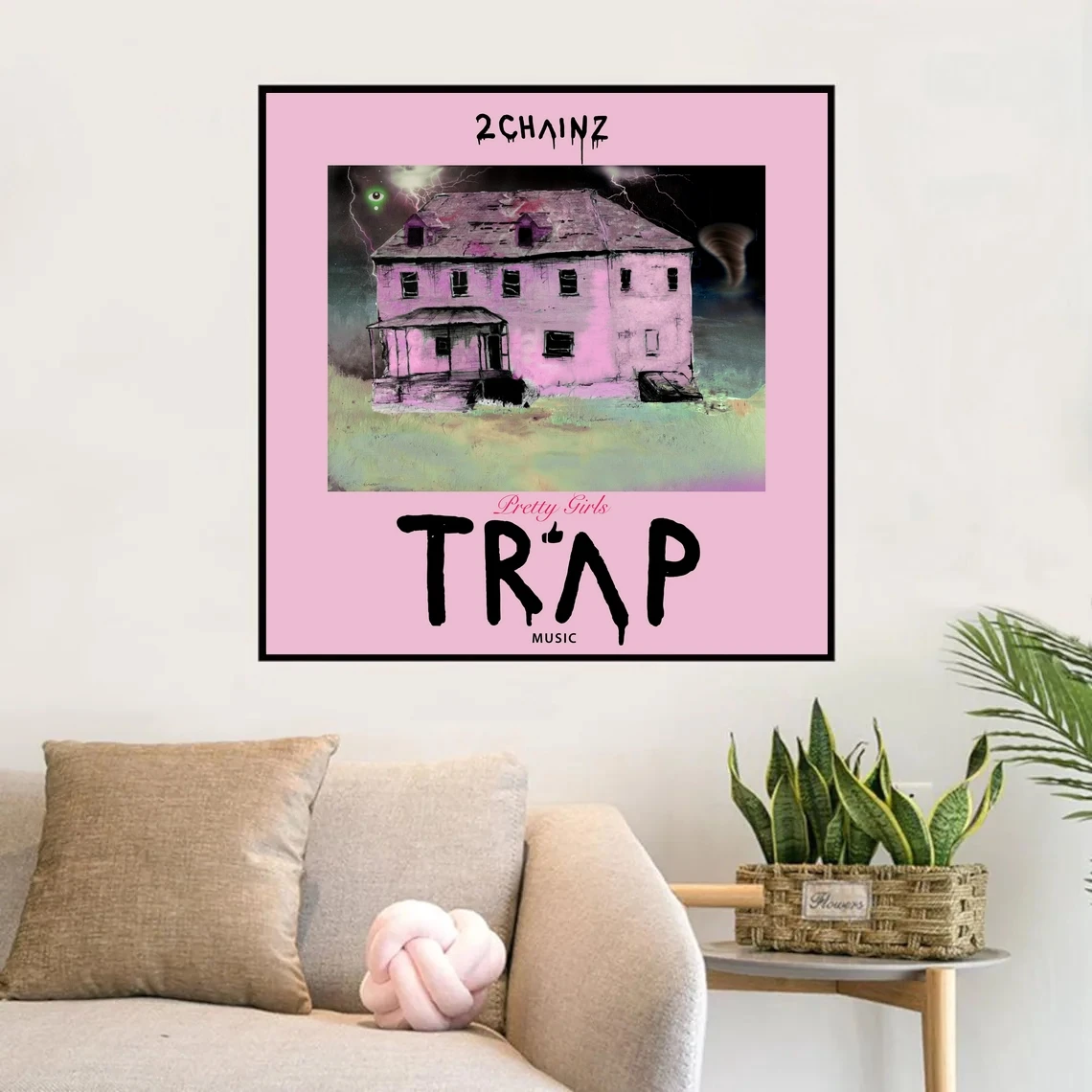 2 Chainz Pretty Girls Like Trap Music Album Poster Prints Art Canvas Painting Wall Living Room Home Decor (No Frame)