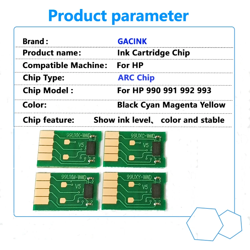 Para HP 99U 990 991 992 993 ARC Chip para HP pageancha Pro 777z 777zs 772dw 772dn 750dw 750dn Color MFP 774dn 774dns 775dn 779dn